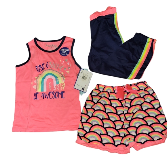 Freestyle Other - Girls 3 piece pajama set